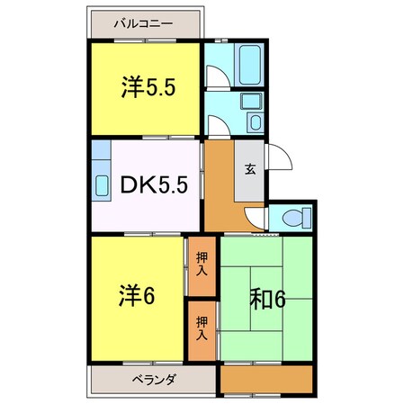 シャトルことぶきの物件間取画像